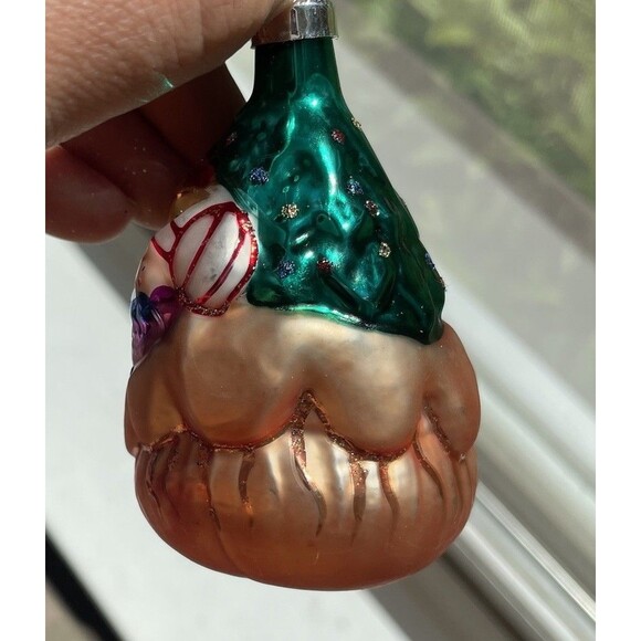 Vintage Christmas Trimmeries glass ornaments Handpainted Santa Toy Sack Present - Picture 8 of 11